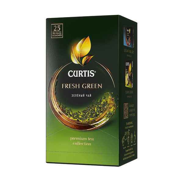 Curtis Fresh Green, zelený čaj (25 sáčků)