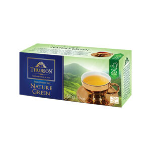 Tento svěží a lehký zelený čaj ze slunné Srí Lanky je osvěžujícím nápojem, který díky vysokému obsahu antioxidantů bojuje proti poškození buněk a pomáhá při hubnutí. Ciťte se lépe každý den! Stačí jeden šálek kvalitního zeleného čaje Thurson Nature Green.