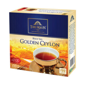 Klasický cejlonský černý čaj, který si vychutnávají znalci po celém světě. Thurson Golden Ceylon je nádherně aromatický a má vínově červenou barvu. Objevte chuť horského vánku Srí Lanky, zakončenou příjemnou, sladkou chutí. Ve výhodném, 100sáčkovém balení.