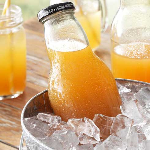 Domácí mátový ledový čaj s pomerančovým džusem zaručeně zažene žízeň